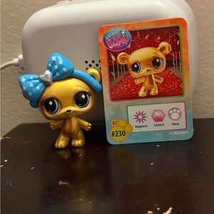 Hasbro Gold Figure with Blue Accents